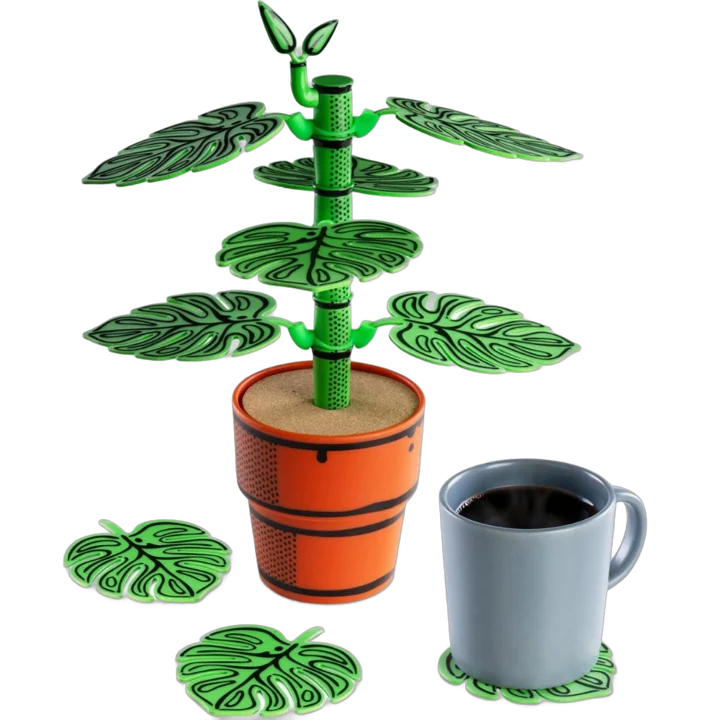 Leafy Loungers leaf coaster set